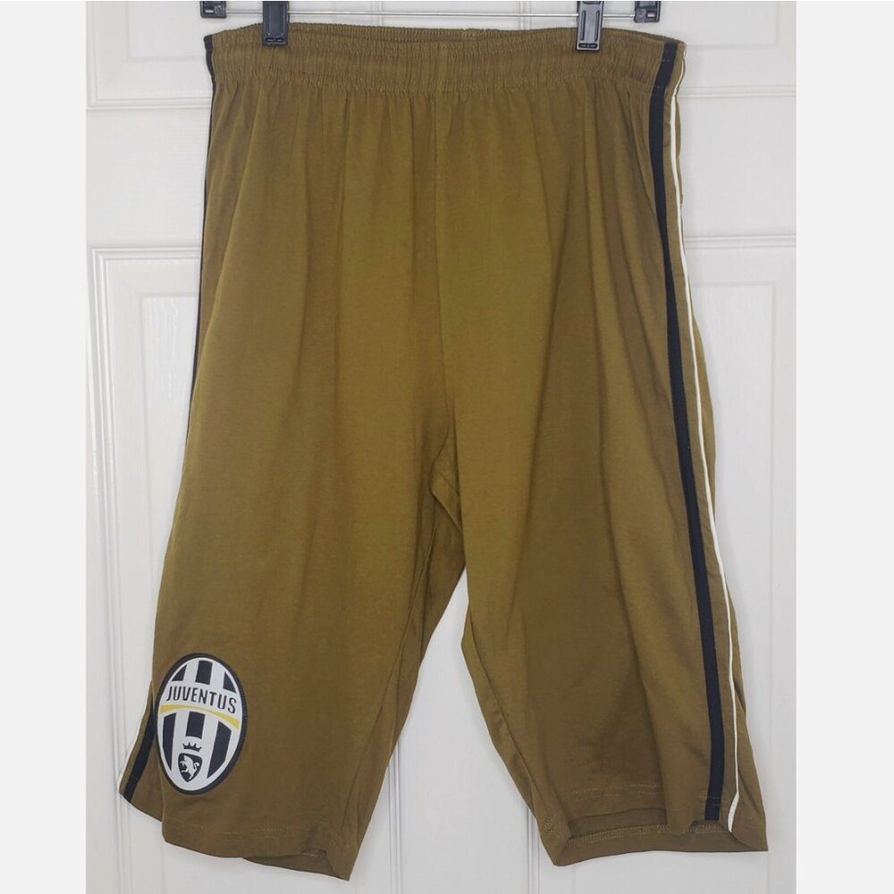 Juventus Large Mens Shorts Football Soccer Drawstring Elastic